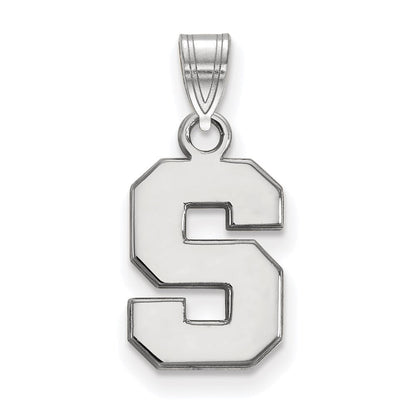Sterlingsilber Rhodiniert Logoart Michigan State University Buchstabe S Klein Anhänger