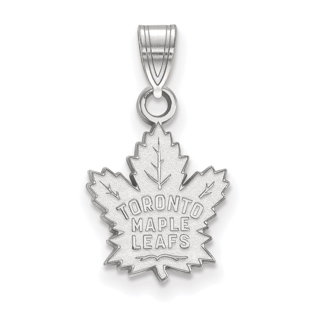 Sterlingsilber Rhodiniert Nhl Logoart Toronto Maple Leafs Klein Anhänger
