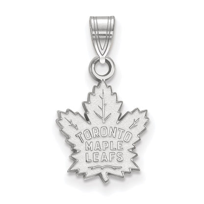 Sterlingsilber Rhodiniert Nhl Logoart Toronto Maple Leafs Klein Anhänger