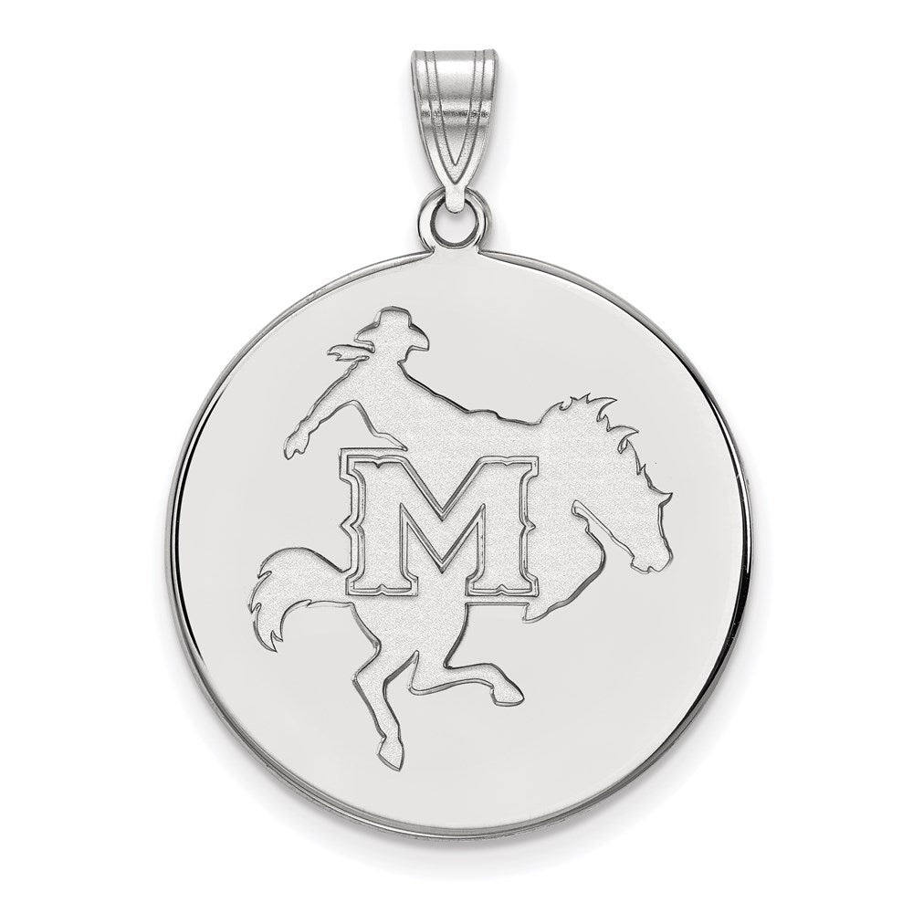 Sterlingsilber Rhodiniert Logoart Mcneese State University Extra Groß Plättchen Anhänger