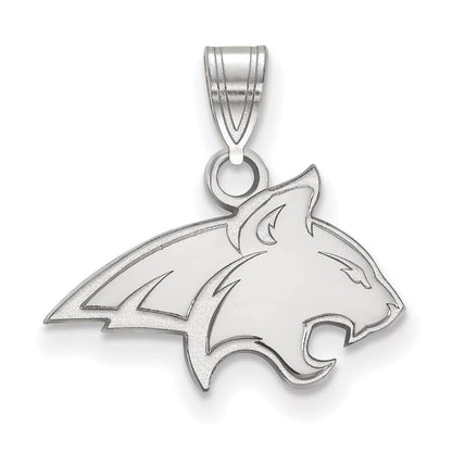 Sterlingsilber Rhodiniert Logoart Montana State University Bobcat Klein Anhänger