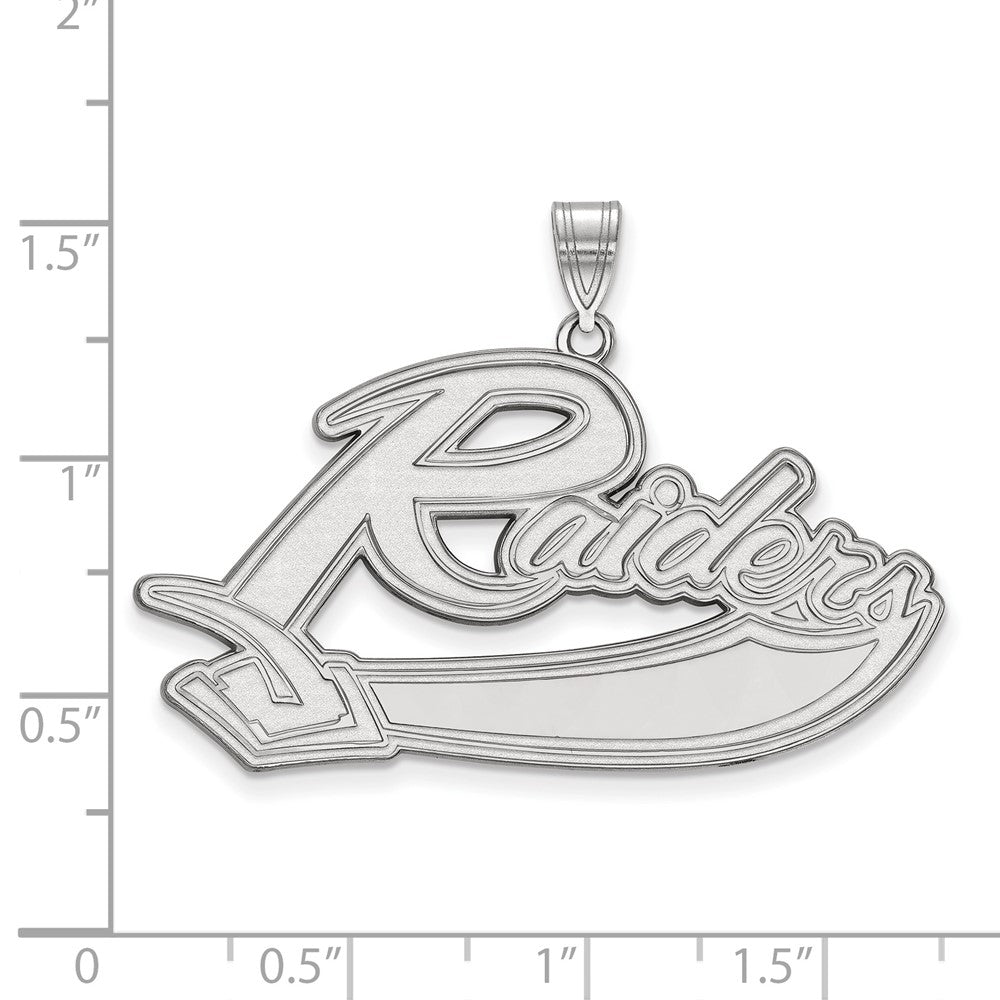 Sterlingsilber Rhodiniert Logoart Mt Union College Raiders Extra Groß Anhänger