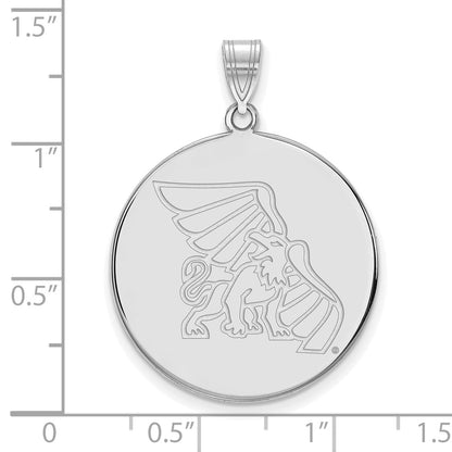 Sterlingsilber Rhodiniert Logoart Missouri Western State University Griffon Extra Groß Plättchen Anhänger