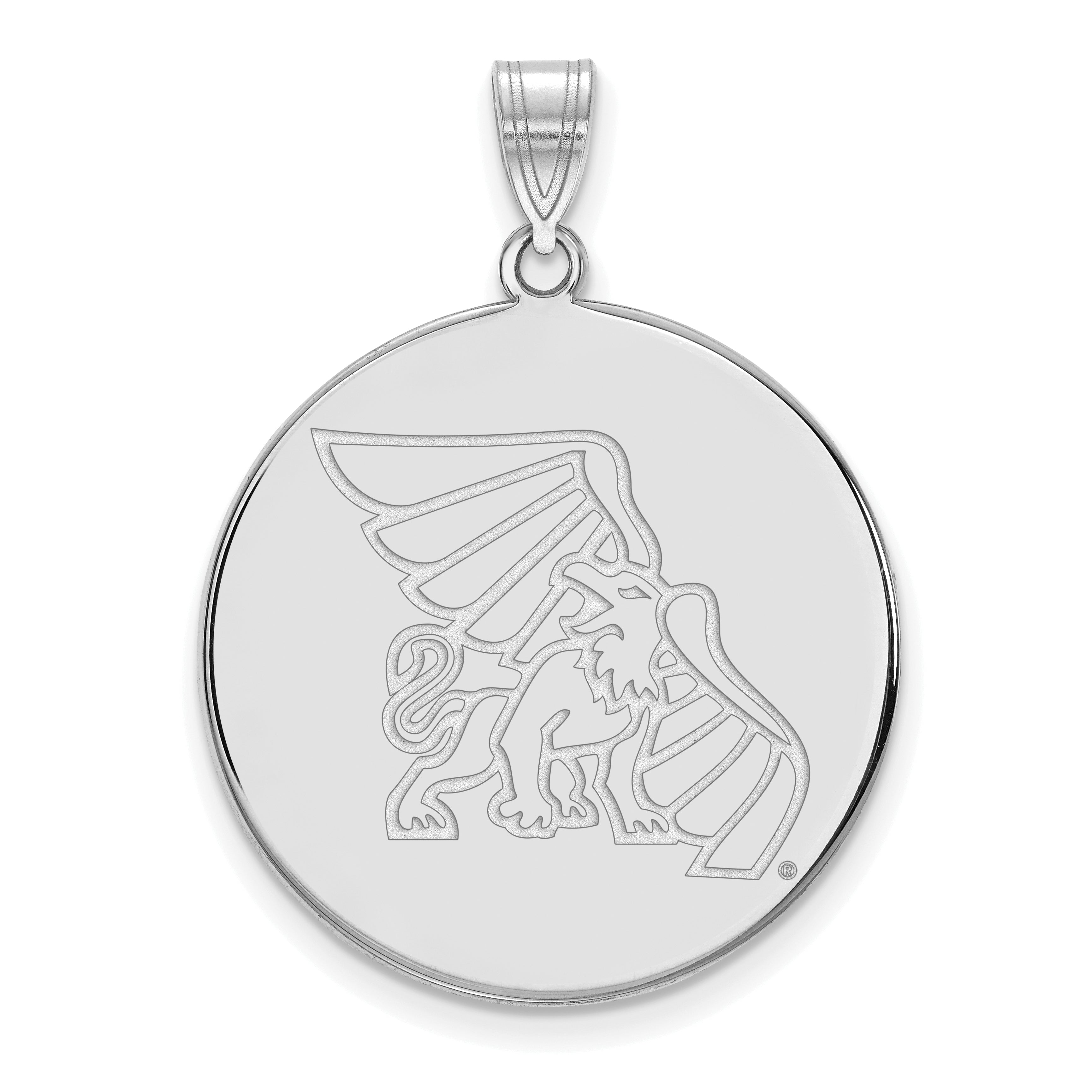 Sterlingsilber Rhodiniert Logoart Missouri Western State University Griffon Extra Groß Plättchen Anhänger