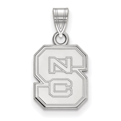 10K Weißgold Logoart North Carolina State University N C S Klein Anhänger