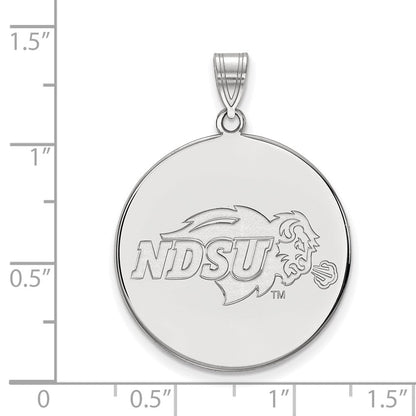 Sterlingsilber Rhodiniert Logoart North Dakota State University Extra Groß Plättchen Anhänger