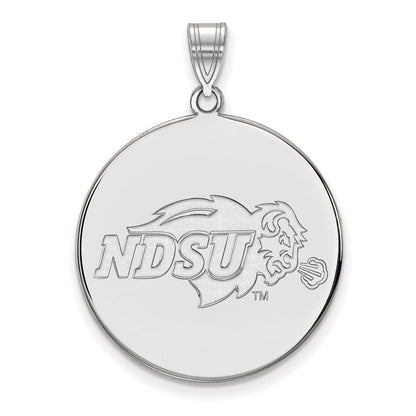 14K Weißgold Logoart North Dakota State University Extra Groß Plättchen Anhänger