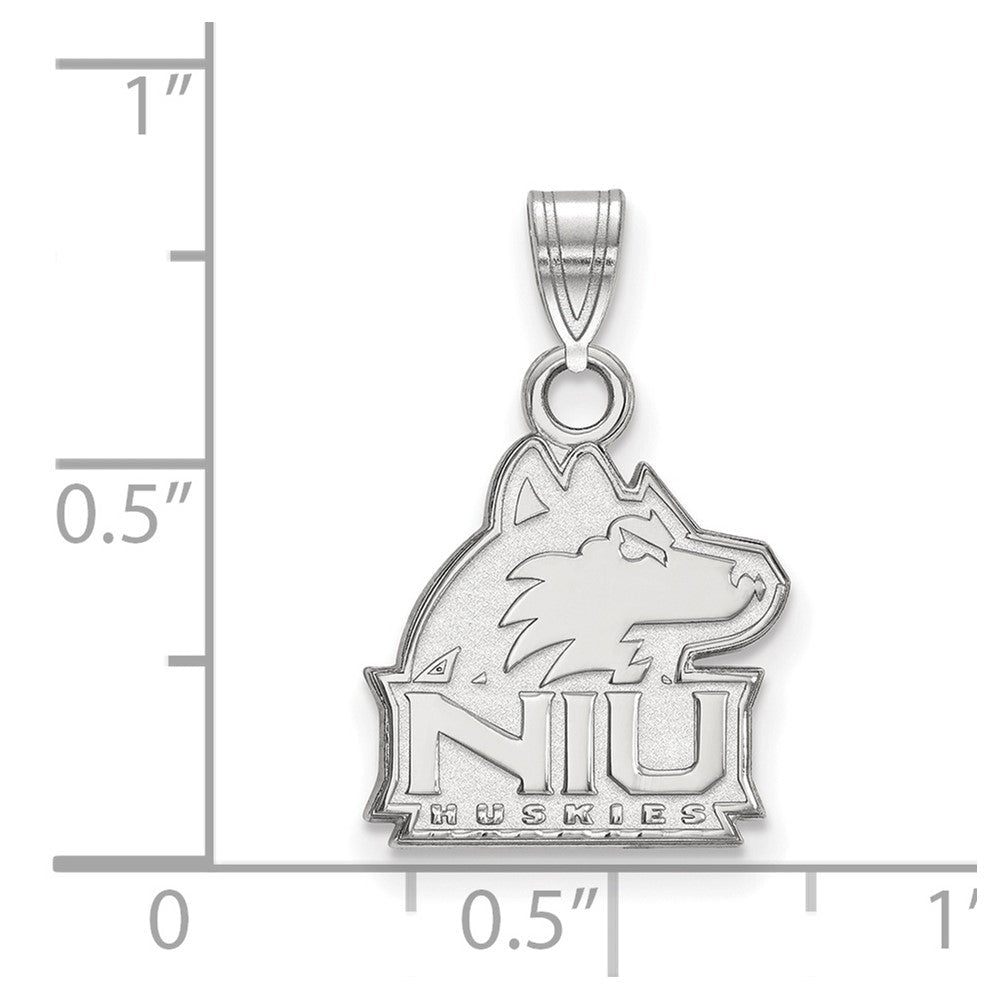 10K Weißgold Logoart Northern Illinois University N I U Huskies Klein Anhänger