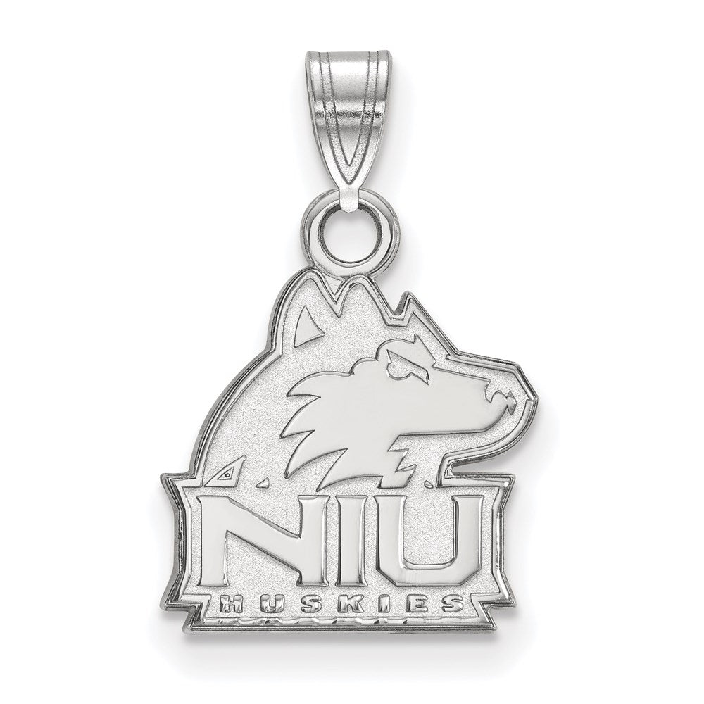 10K Weißgold Logoart Northern Illinois University N I U Huskies Klein Anhänger