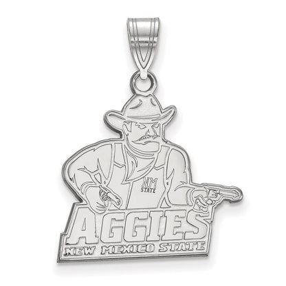 10K Weißgold Logoart New Mexico State University Aggies Groß Anhänger