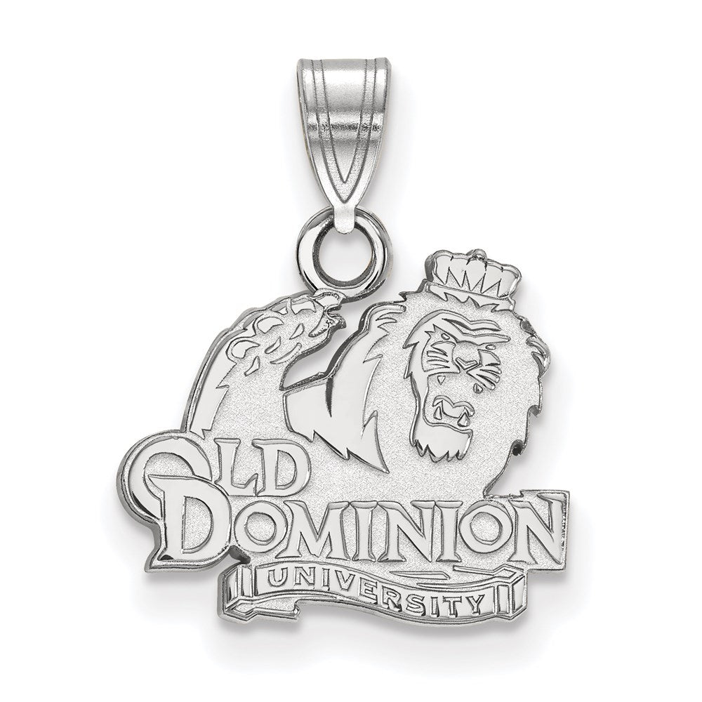 10K Weißgold Logoart Old Dominion University Klein Anhänger