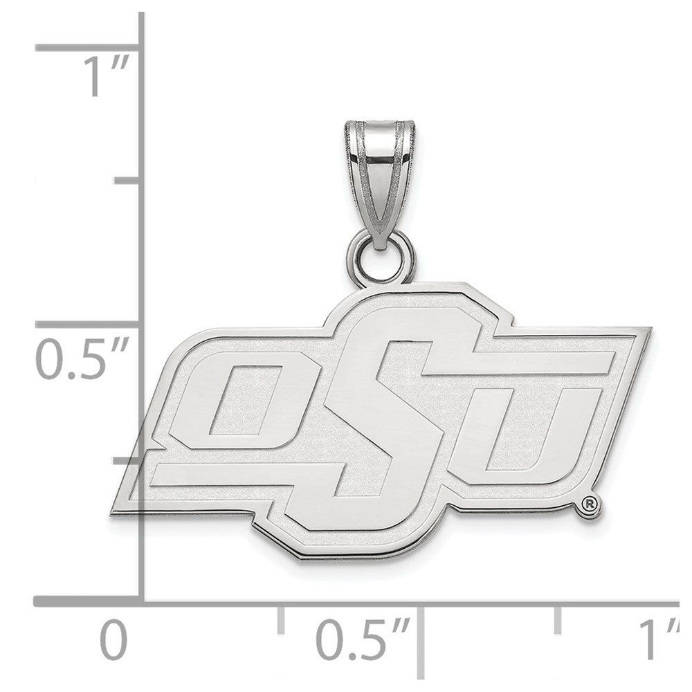 Sterlingsilber Rhodiniert Logoart Oklahoma State University O S U Klein Anhänger
