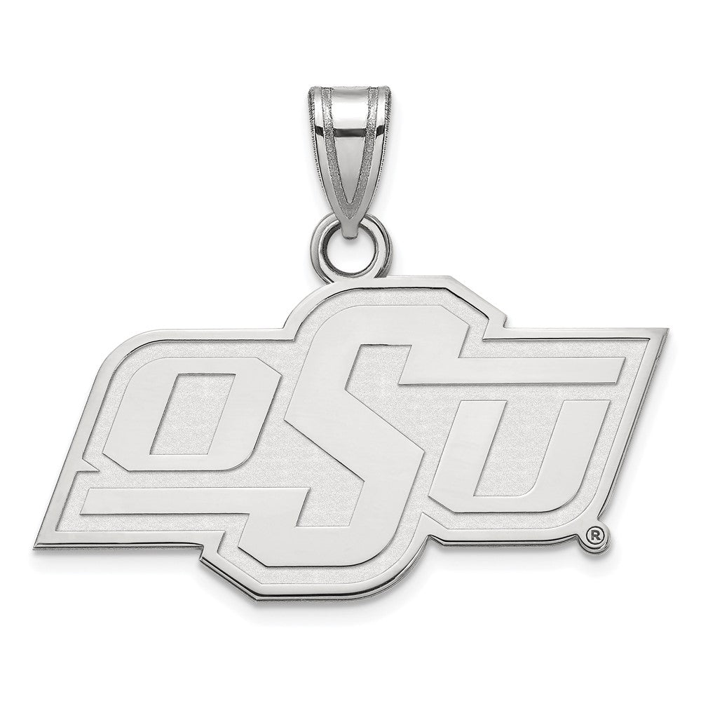 Sterlingsilber Rhodiniert Logoart Oklahoma State University O S U Klein Anhänger