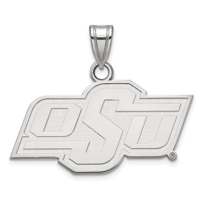 Sterlingsilber Rhodiniert Logoart Oklahoma State University O S U Klein Anhänger