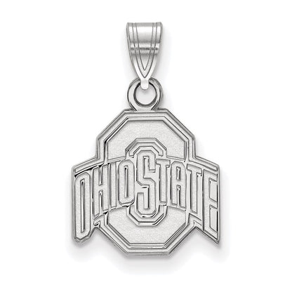 14K Weißgold Logoart The Ohio State University Klein Anhänger
