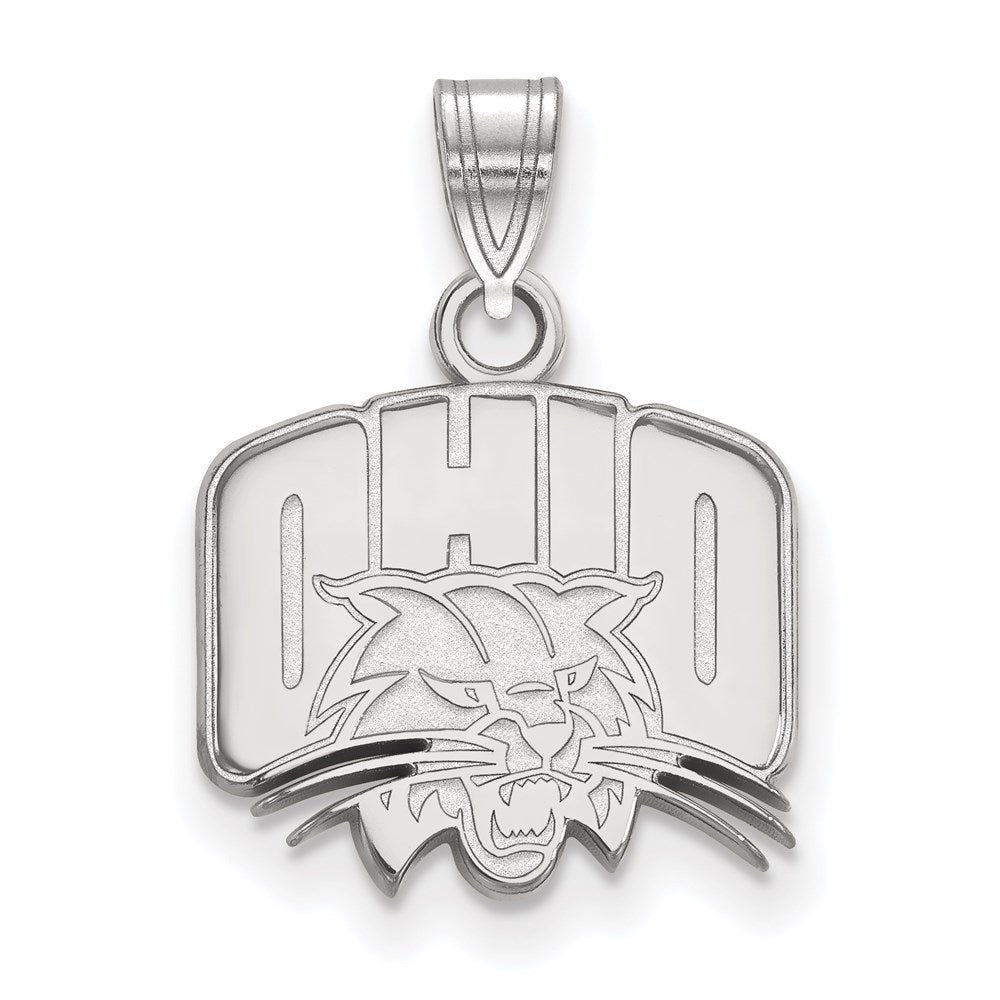 Sterlingsilber Rhodiniert Logoart Ohio University Klein Anhänger