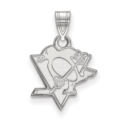 14K Weißgold Nhl Logoart Pittsburgh Penguins Klein Anhänger