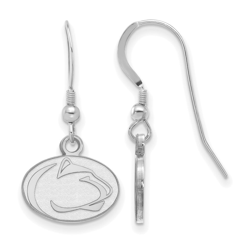 Sterlingsilber Rhodiniert Logoart Penn State University Löwe Extra Klein Hängend Draht Ohrringe