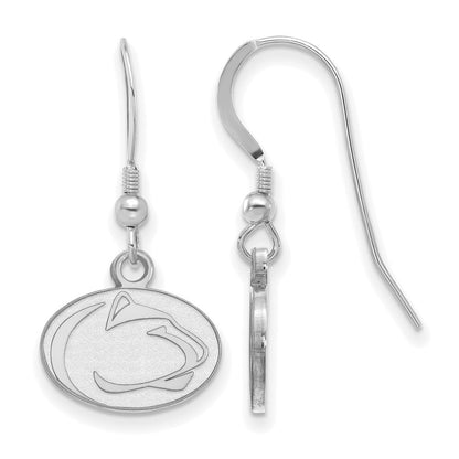 Sterlingsilber Rhodiniert Logoart Penn State University Löwe Extra Klein Hängend Draht Ohrringe
