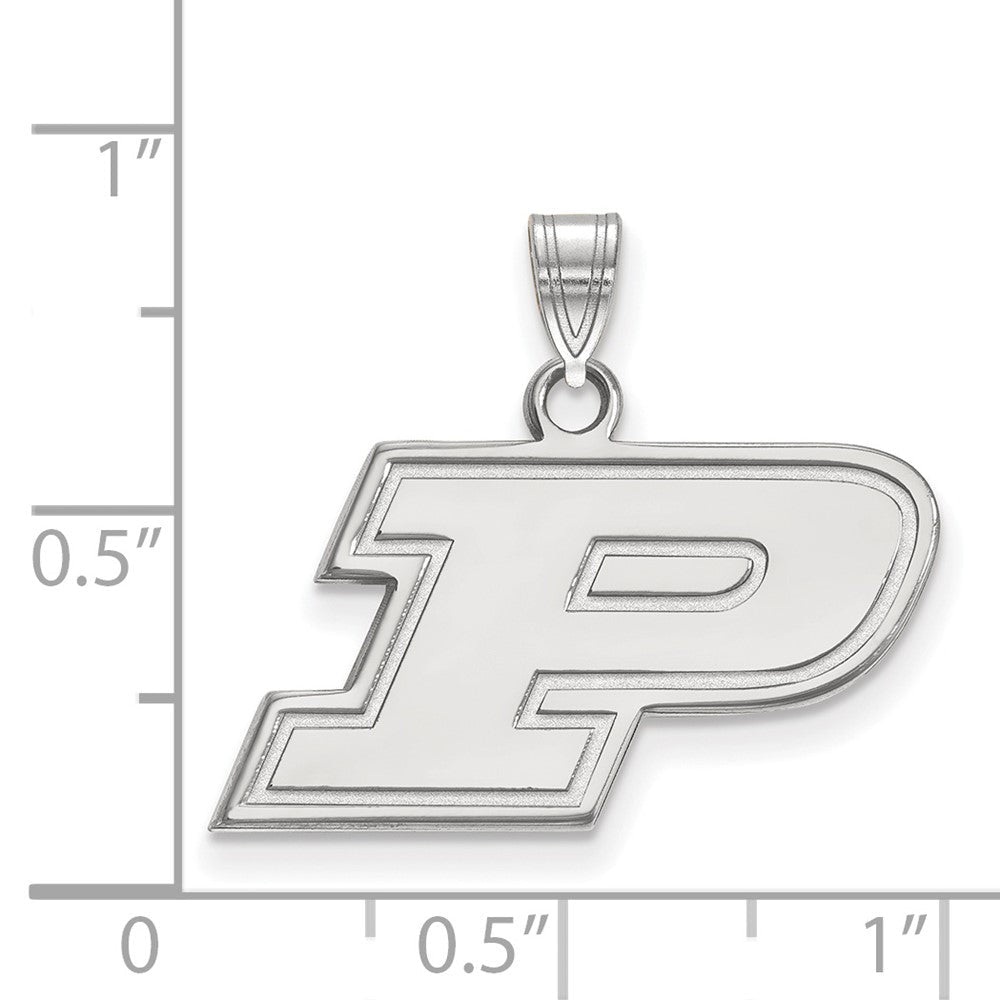 Sterlingsilber Rhodiniert Logoart Purdue University Buchstabe P Klein Anhänger