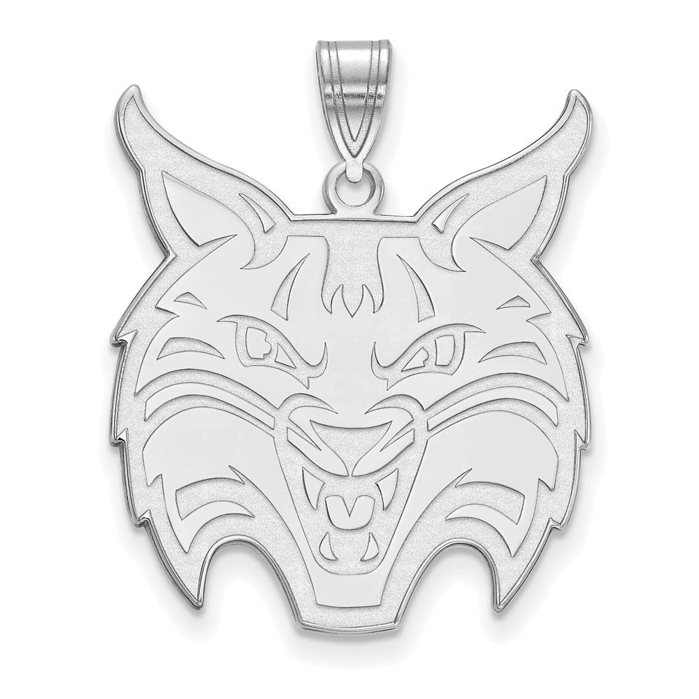 Sterlingsilber Rhodiniert Logoart Quinnipiac University Bobcat Extra Groß Anhänger