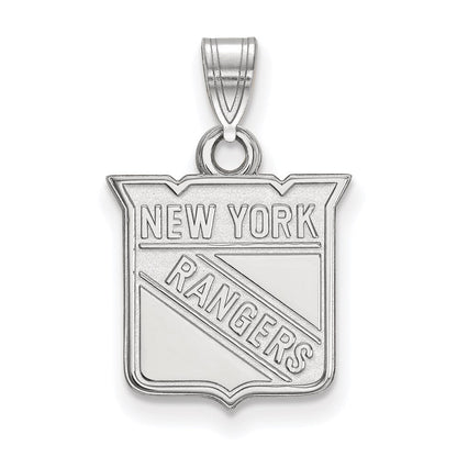 Sterlingsilber Rhodiniert Nhl Logoart New York Rangers Klein Anhänger