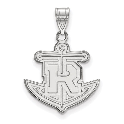 Sterlingsilber Rhodiniert Logoart Rollins College Anker Groß Anhänger