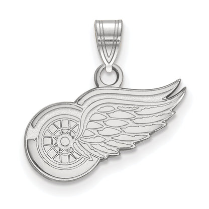 Sterlingsilber Rhodiniert Nhl Logoart Detroit Rot Flügel Klein Anhänger