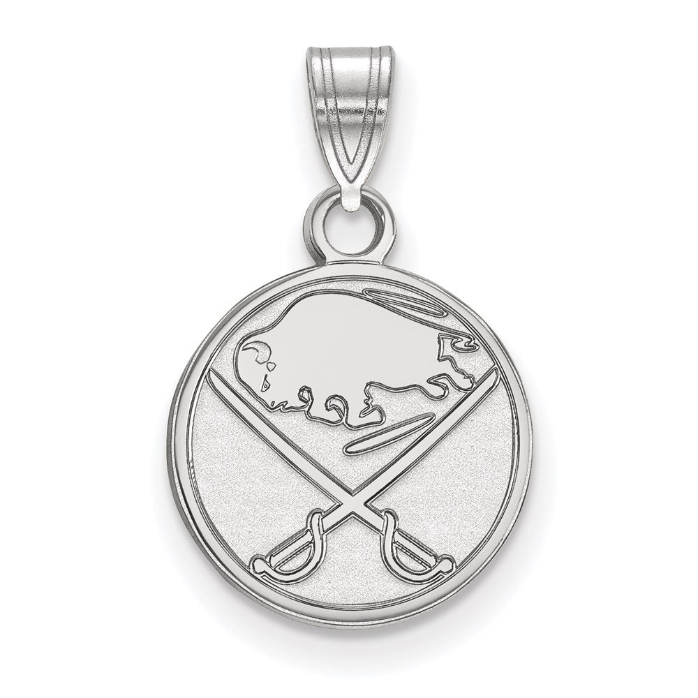 Sterlingsilber Rhodiniert Nhl Logoart Buffalo Sabres Klein Anhänger