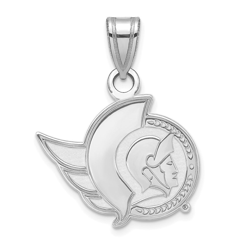 10K Weißgold Nhl Logoart Ottawa Senators Klein Anhänger