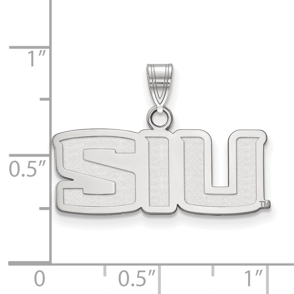 14K Weißgold Logoart Southern Illinois University S I U Klein Anhänger