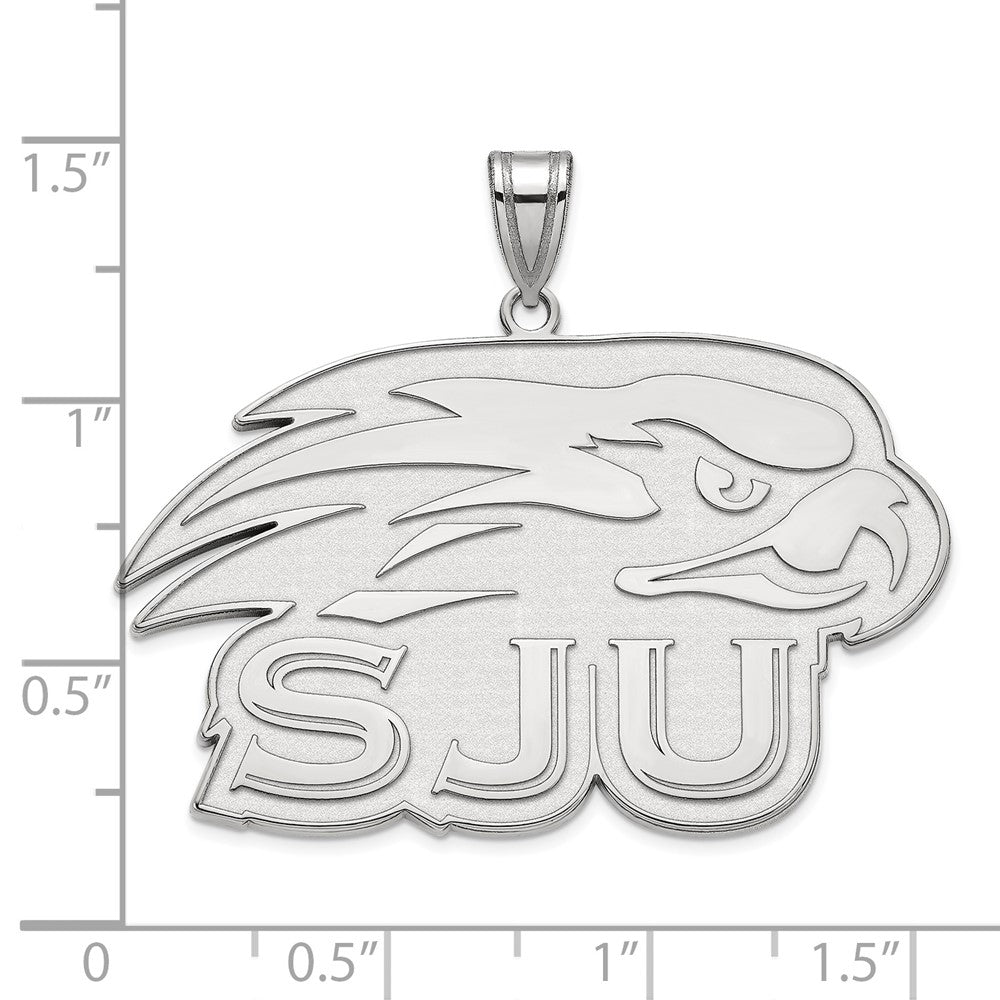 Sterlingsilber Rhodiniert Logoart St Joseph University Hawks Extra Groß Anhänger