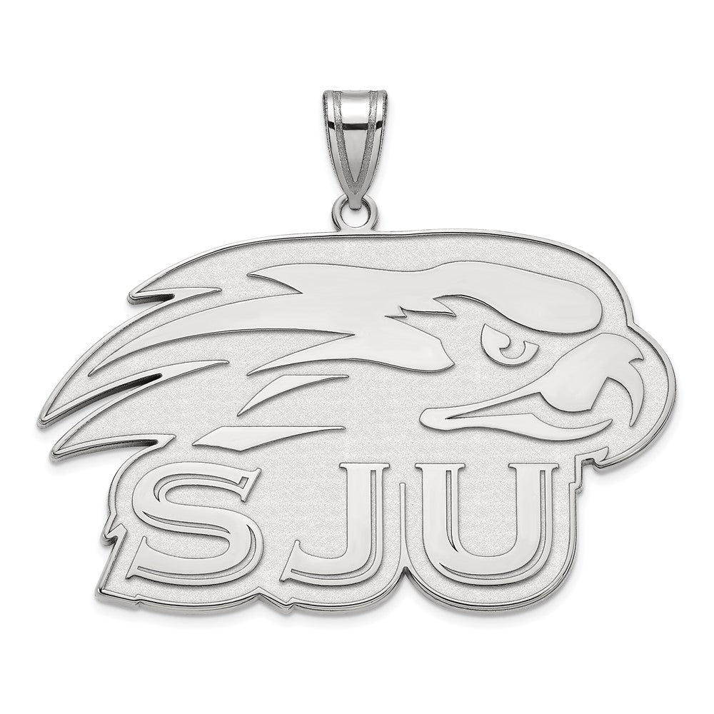 Sterlingsilber Rhodiniert Logoart St Joseph University Hawks Extra Groß Anhänger