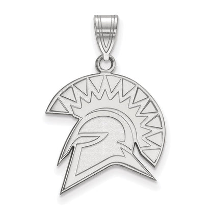 Sterlingsilber Rhodiniert Logoart San Jose State University Spartan Groß Anhänger