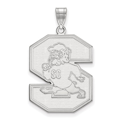 14K Weißgold Logoart South Carolina State University Extra Groß Anhänger
