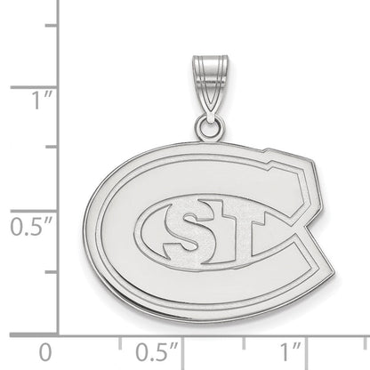 Sterlingsilber Rhodiniert Logoart St. Cloud State University Groß Anhänger