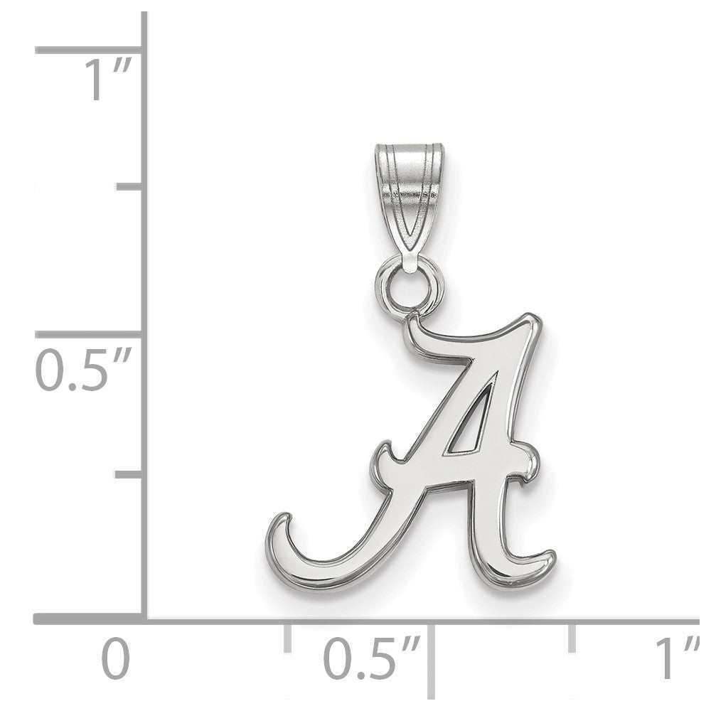 10K Weißgold Logoart University Of Alabama Buchstabe A Klein Anhänger