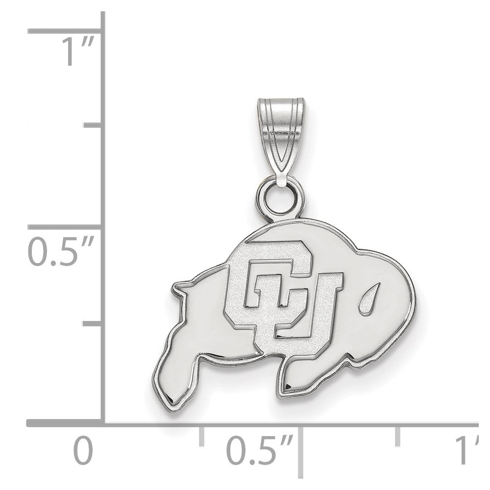Sterlingsilber Rhodiniert Logoart University Of Colorado Buffalo Klein Anhänger