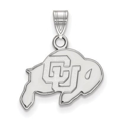 Sterlingsilber Rhodiniert Logoart University Of Colorado Buffalo Klein Anhänger