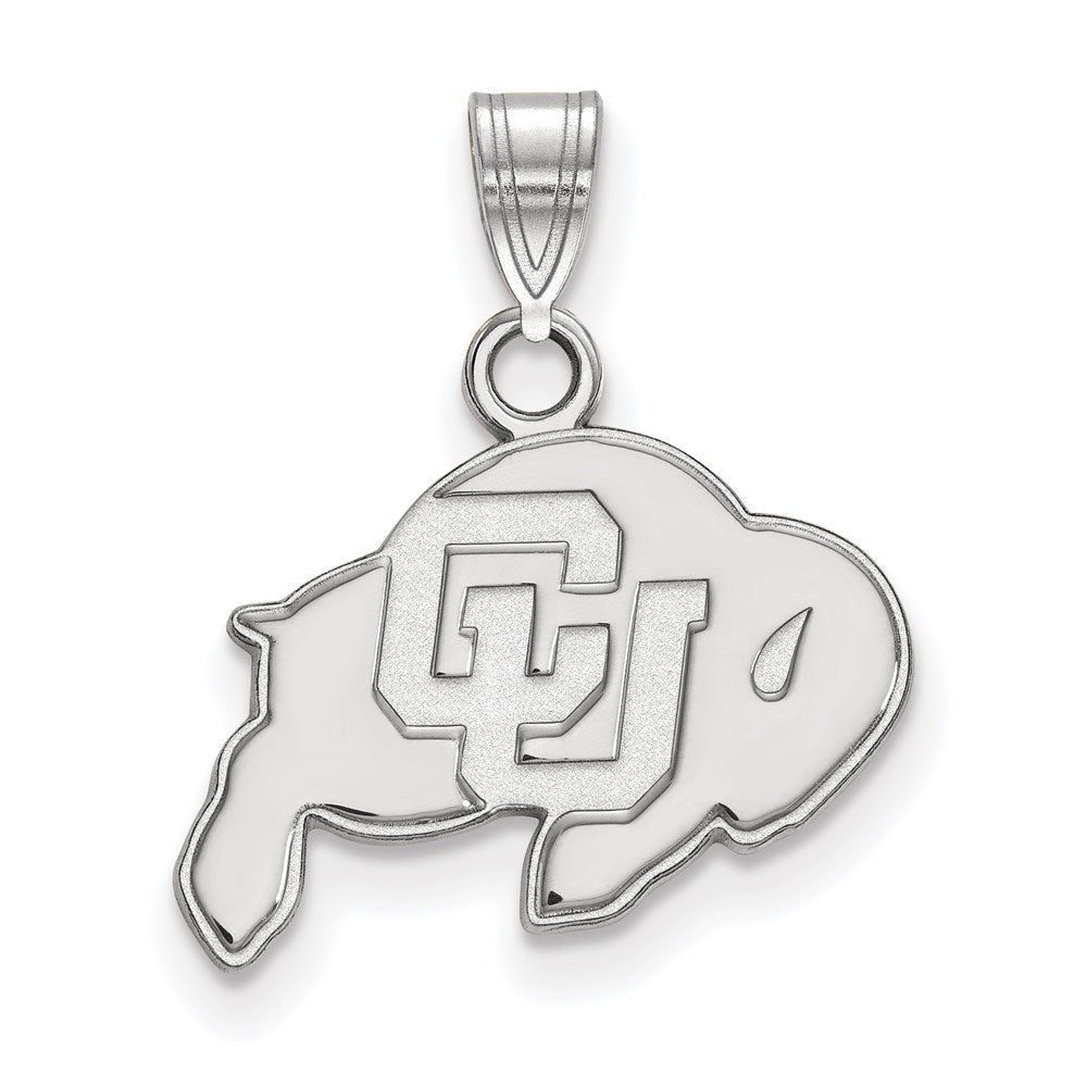 10K Weißgold Logoart University Of Colorado Buffalo Klein Anhänger