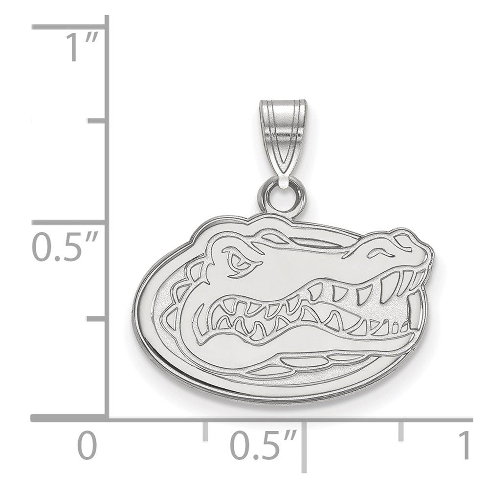 14K Weißgold Logoart University Of Florida Gator Klein Anhänger