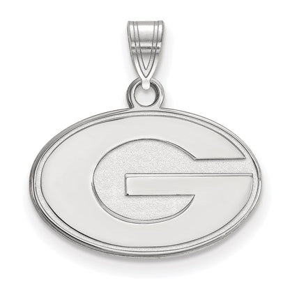 Sterlingsilber Rhodiniert Logoart University Of Georgia Buchstabe G Klein Anhänger