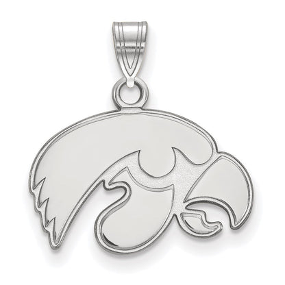 10K Weißgold Logoart University Of Iowa Hawk Klein Anhänger