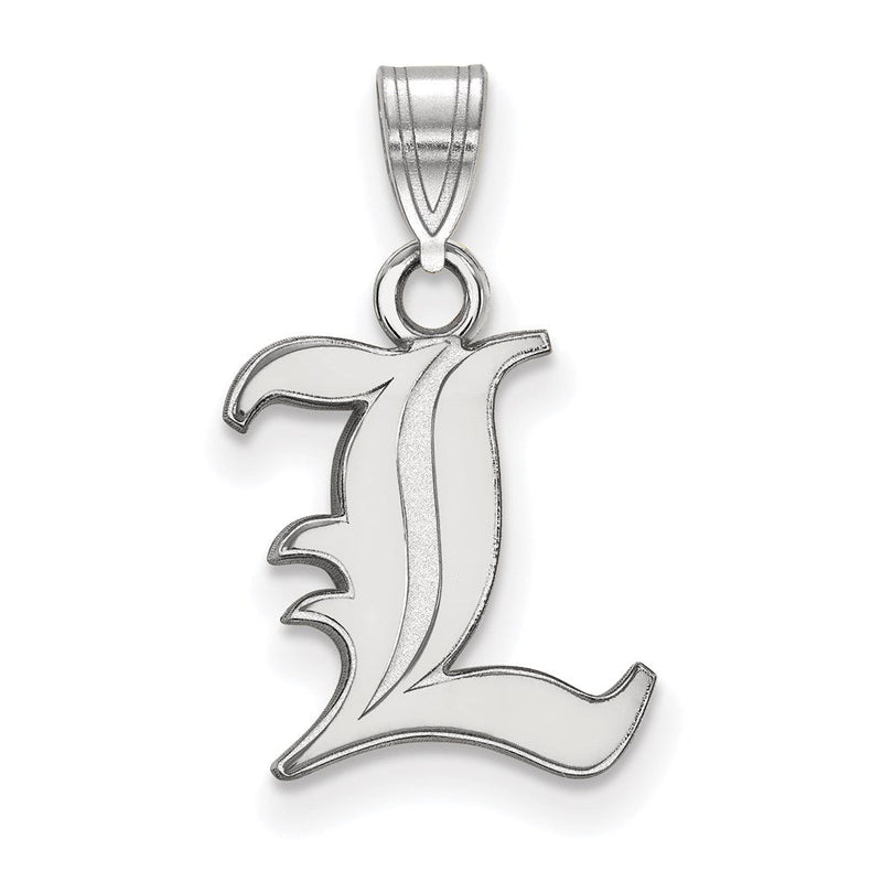14K Weißgold Logoart University Of Louisville Buchstabe L Klein Anhänger