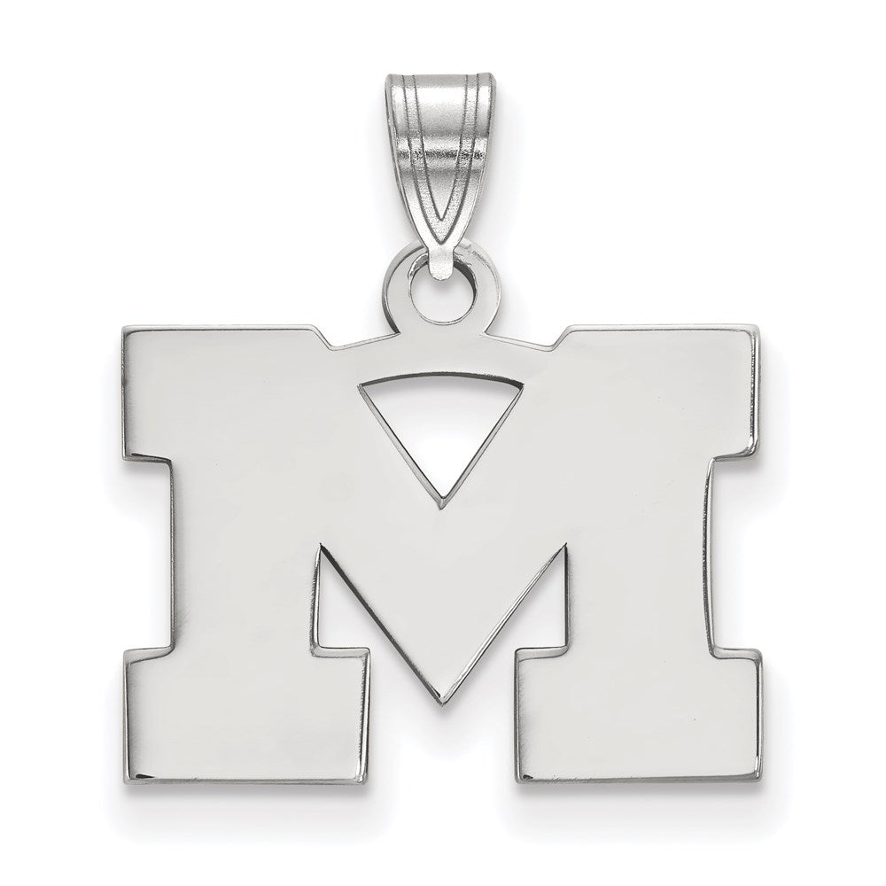 Sterlingsilber Rhodiniert Logoart University Of Michigan Buchstabe M Klein Anhänger