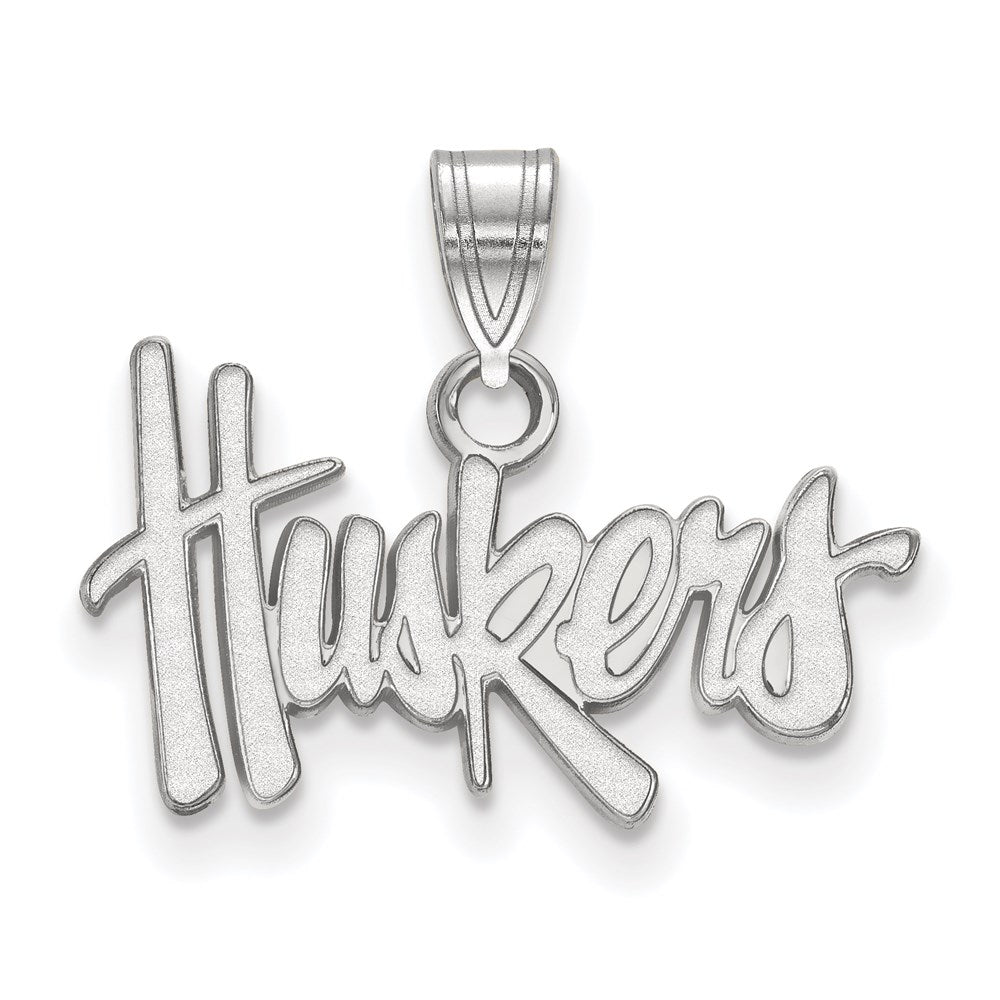 Sterlingsilber Rhodiniert Logoart University Of Nebraska Huskers Klein Anhänger