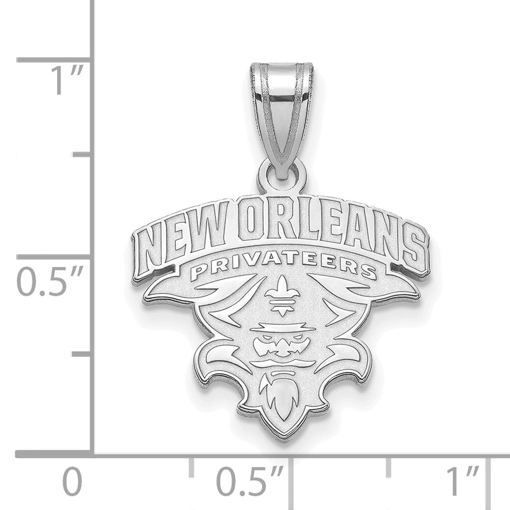 Sterlingsilber Rhodiniert Logoart University Of New Orleans U N O Mittel Anhänger