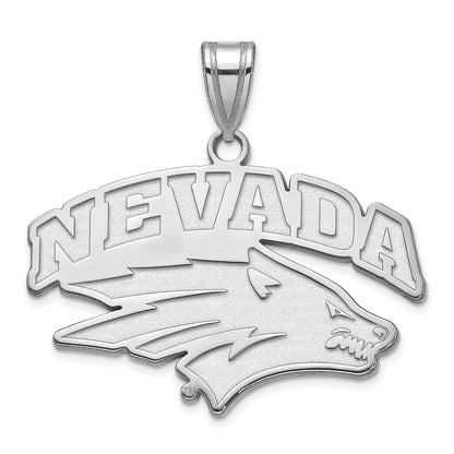 14K Weißgold Logoart University Of Nevada Reno Groß Anhänger