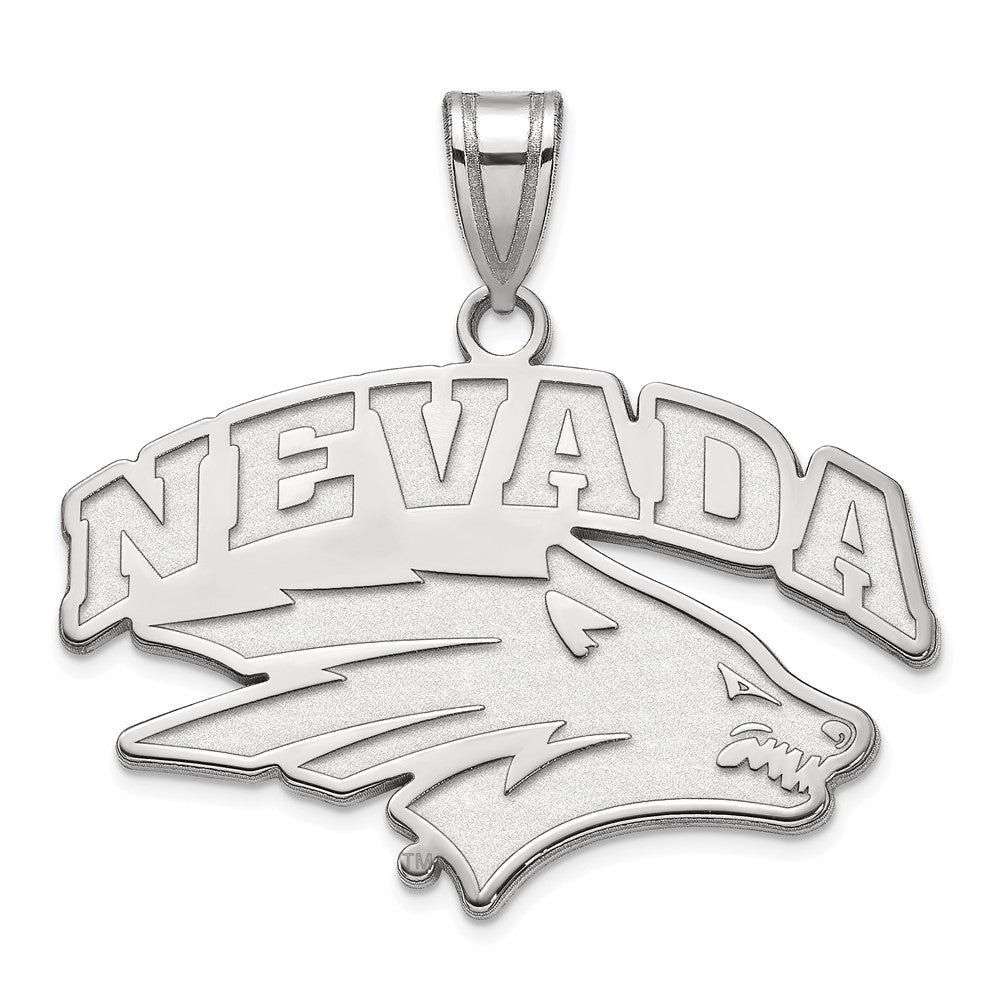 Sterlingsilber Rhodiniert Logoart University Of Nevada Reno Groß Anhänger