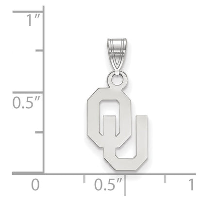 Sterlingsilber Rhodiniert Logoart University Of Oklahoma O U Klein Anhänger
